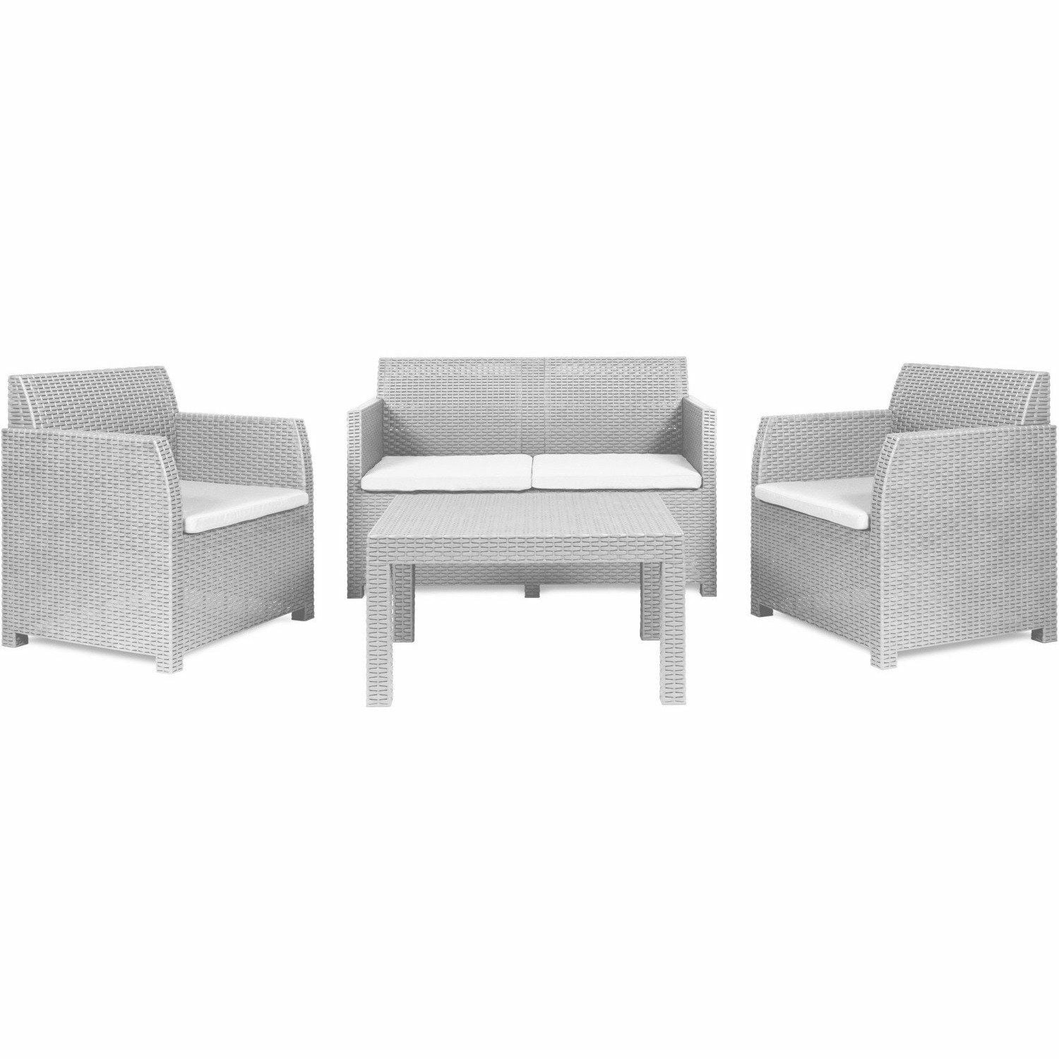 TOOMAX - Set da giardino Lavinia 4 posti Bianco